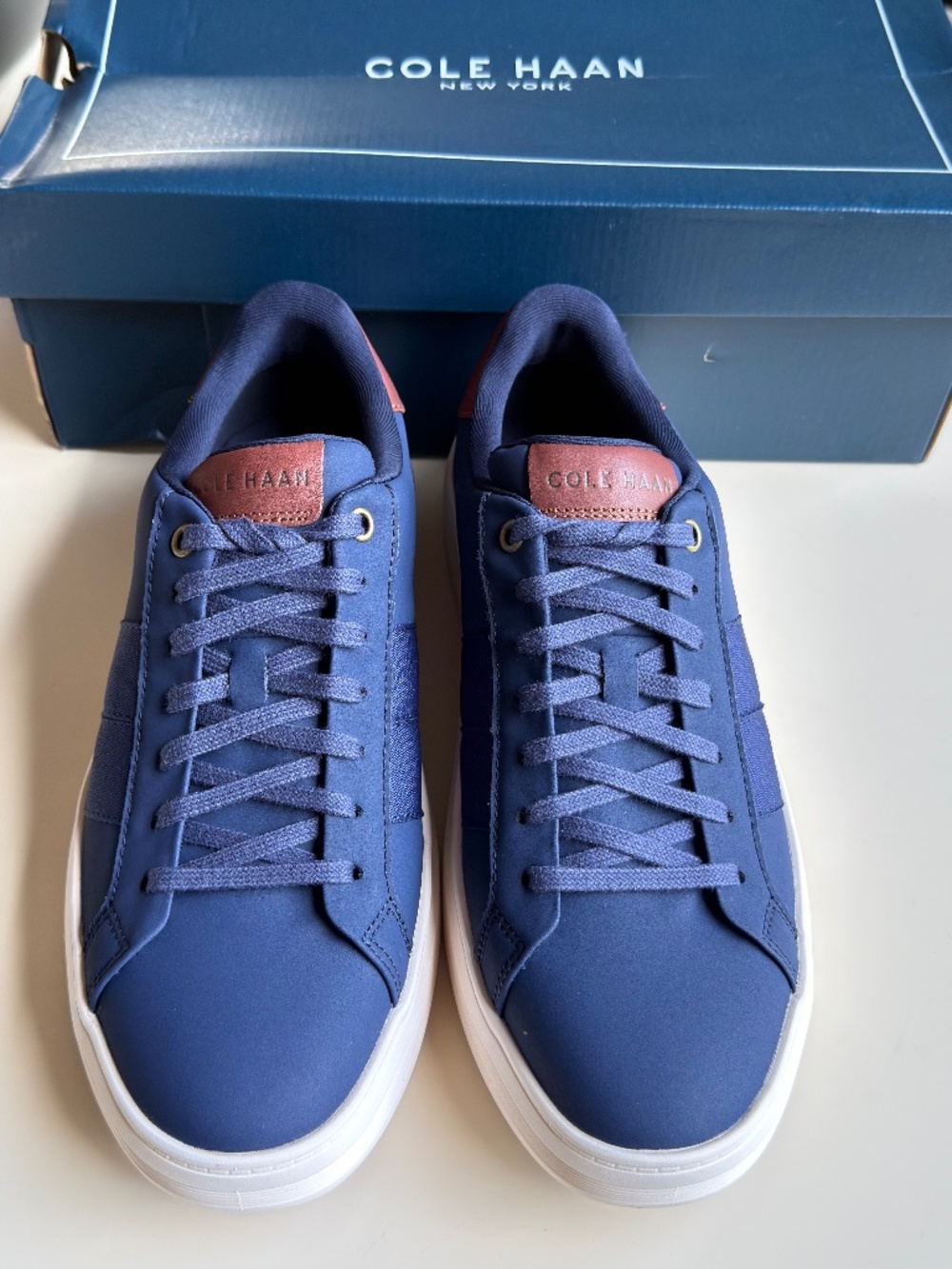 NIB! Cole Haan Grand Crosscourt Premier Marine Blue Sneakers Men’s 9 Wide